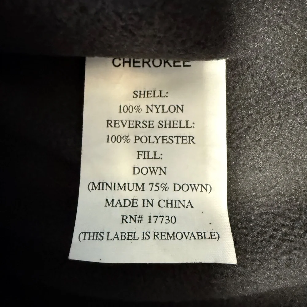 Cherokee Wintertime Women’s Reversible quilted Down Feather Filled Vest Size‎ S